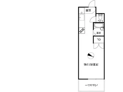 女性限定マンション 笠原マンション(ワンルーム/3階)の間取り写真