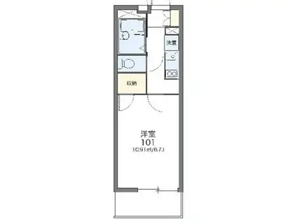 レオパレスサンライズ(1K/3階)の間取り写真