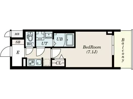 S-RESIDENCE一宮駅前(1K/12階)の間取り写真