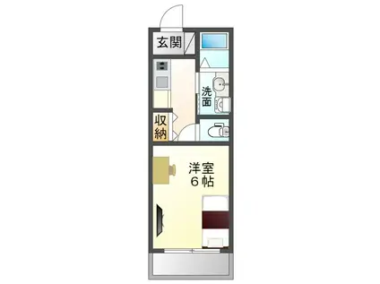 パークマンション(1K/4階)の間取り写真