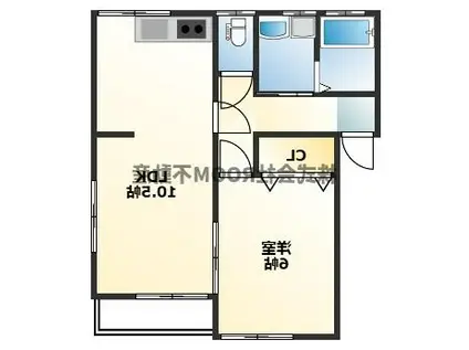 ハピネスビレッジ(1LDK/1階)の間取り写真