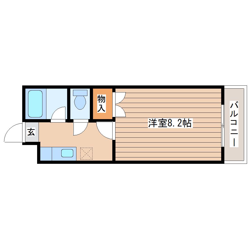 ボザール萩ヶ丘(1K/3階)の間取り写真