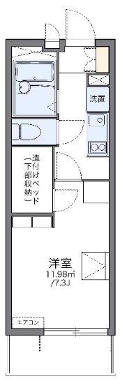 地下鉄東山線 岩塚駅 徒歩7分 3階建 築17年(1K/3階)の間取り写真