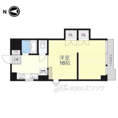GRANDSTEADY奈良三条(ワンルーム/9階)の間取り写真