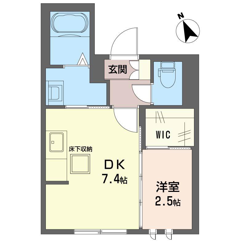 MAUNA LANI(1DK/1階)の間取り写真