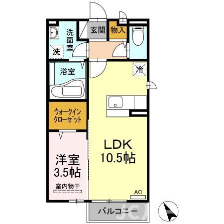 エストゥディオ栄(1LDK/2階)の間取り写真