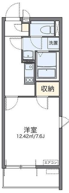レオネクストグリーンライト(1K/2階)の間取り写真