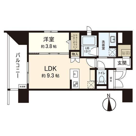 シーズンフラッツ仙台鉄砲町(1LDK/6階)の間取り写真