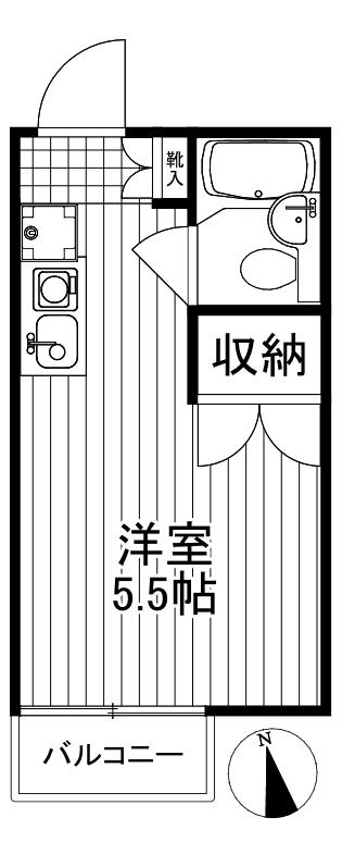 ラ・メール世田谷(ワンルーム/3階)の間取り写真