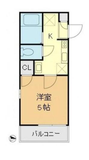プランドール八広(1K/3階)の間取り写真