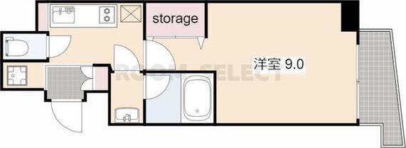 ラフォーレ金山(1K/3階)の間取り写真