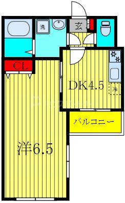 BELLEAUBE大久保(1DK/3階)の間取り写真