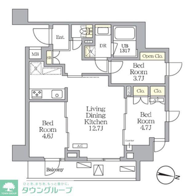 NOGATA RESIDENCE(3LDK/2階)の間取り写真
