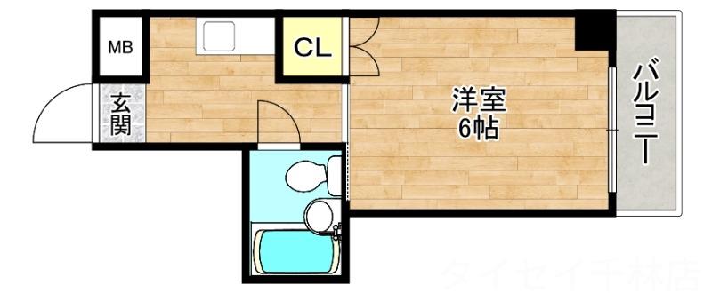 ケルンコトブキ(1K/5階)の間取り写真