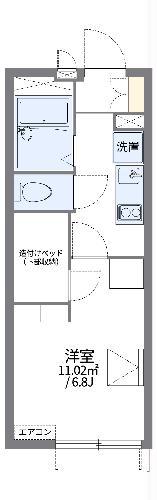 レオパレスサントリーニ(1K/1階)の間取り写真