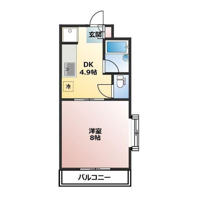 マンションフローラ(1DK/3階)の間取り写真