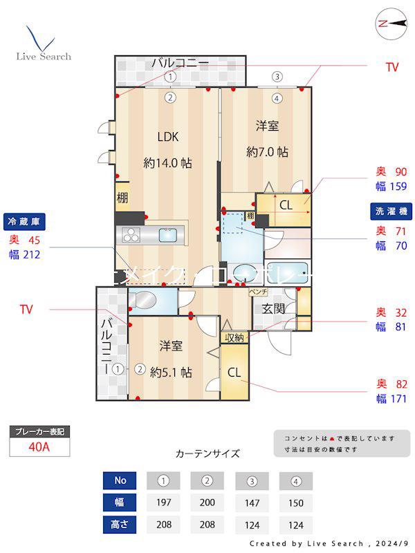 シャーメゾンステージ松山(2LDK/2階)の間取り写真