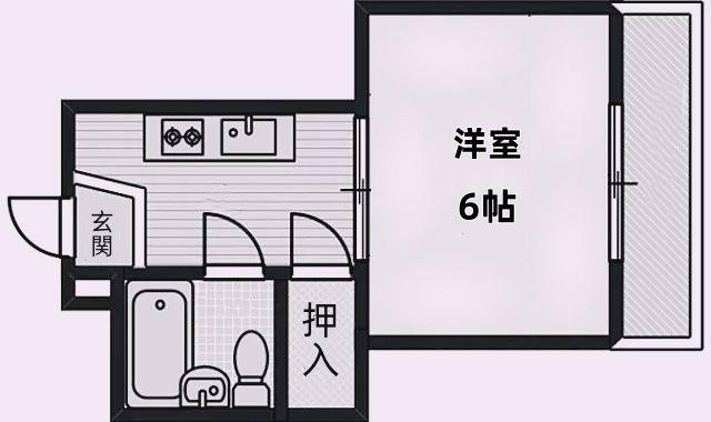 ビスタ新庄ハイツIII(1K/5階)の間取り写真