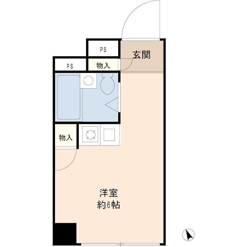 ライオンズマンション西川口第7(ワンルーム/6階)の間取り写真