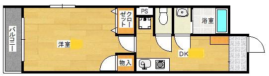 第16友建ビル(1K/5階)の間取り写真