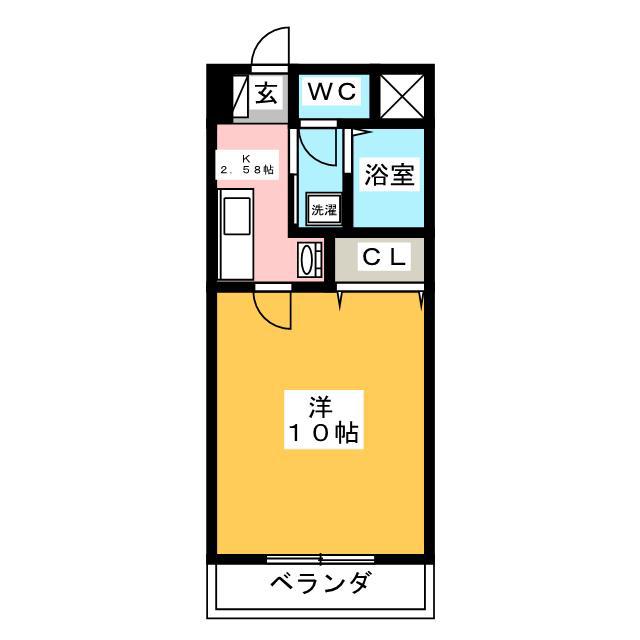 ルミネス1番館(1K/4階)の間取り写真
