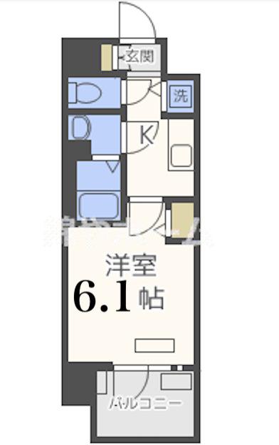 プレサンス難波セレクト(1K/3階)の間取り写真