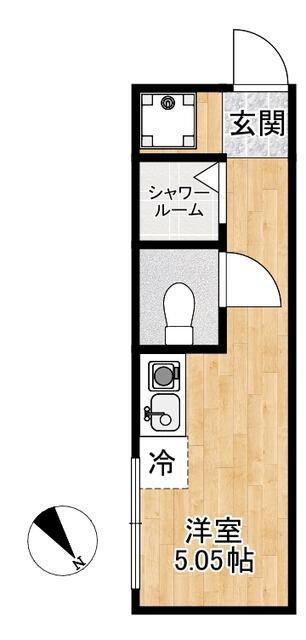 CORDEA町屋(ワンルーム/3階)の間取り写真