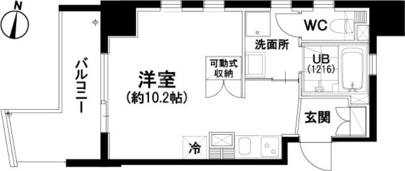 西新ROOMS(ワンルーム/3階)の間取り写真