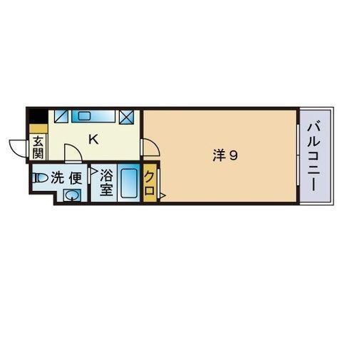 和光レジデンス博多(1K/2階)の間取り写真