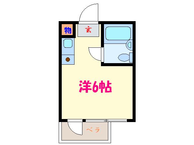 東村山ペガサスビル(ワンルーム/3階)の間取り写真