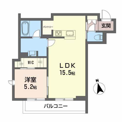 シャーメゾン成田町(1LDK/3階)の間取り写真