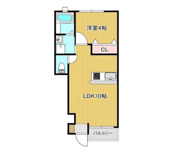 ラック南方(1LDK/1階)の間取り写真