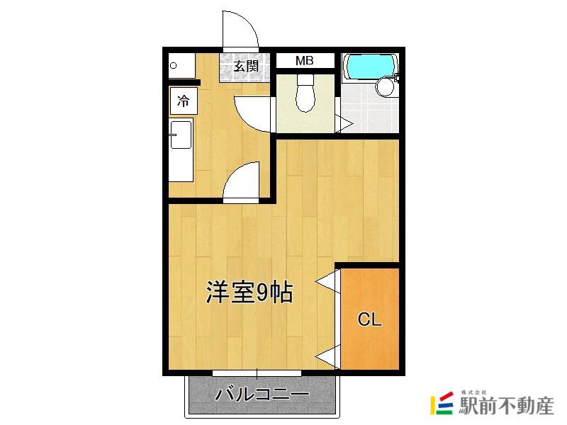 コーポNAO(1K/1階)の間取り写真