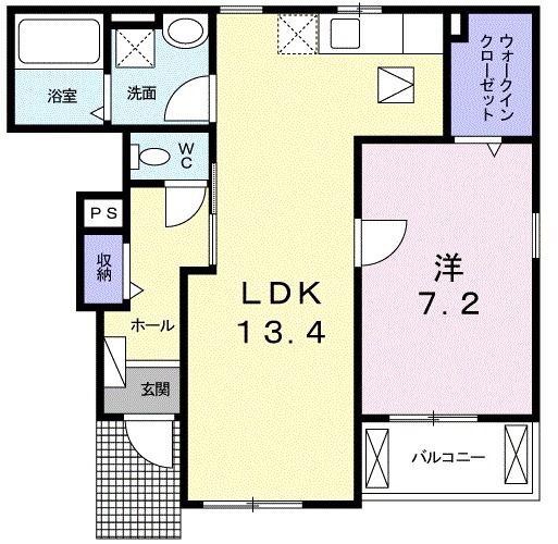 BELLS BONOS(1LDK/1階)の間取り写真