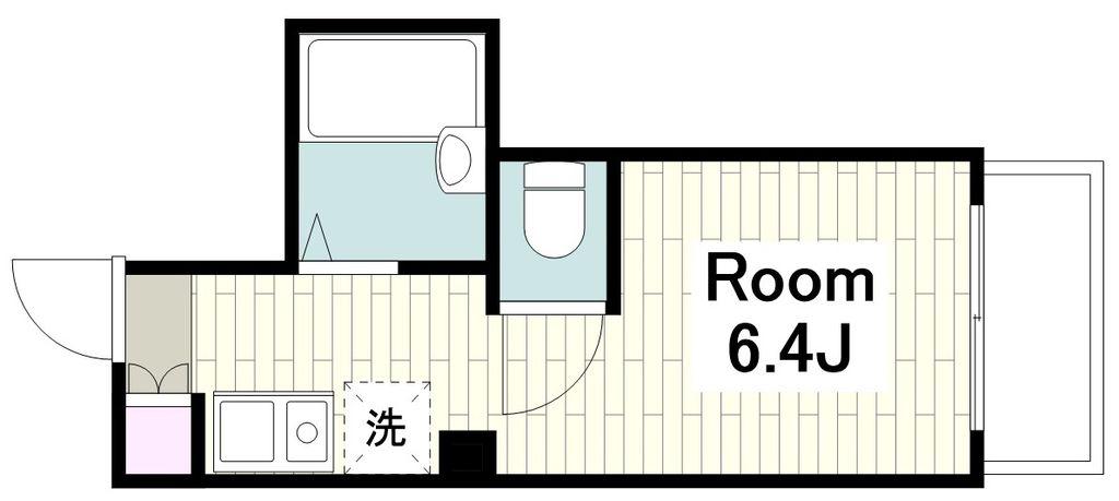 MELDIA新川崎A(1K/3階)の間取り写真