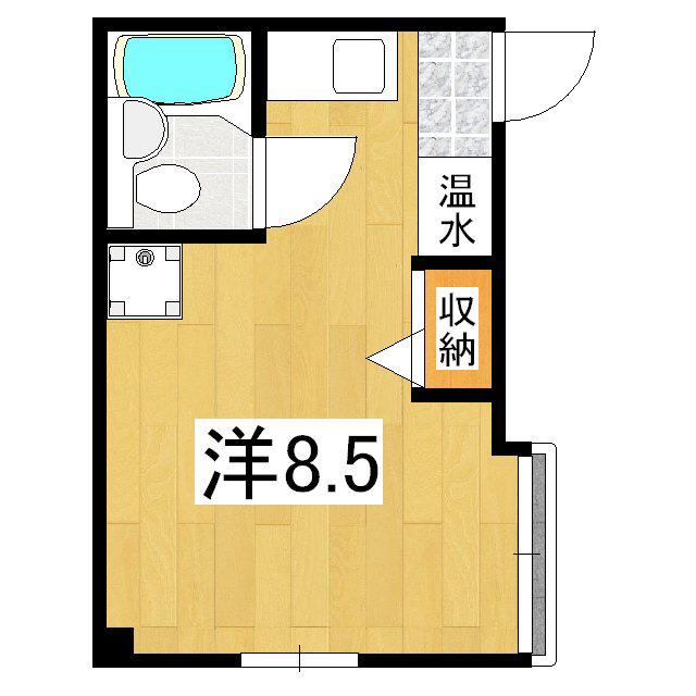 インサイトコート西野山(ワンルーム/1階)の間取り写真