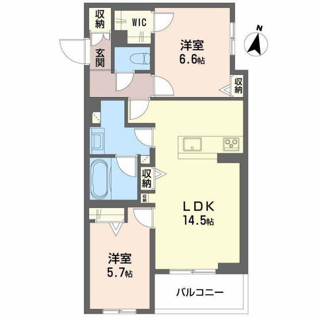 カノープス(2LDK/3階)の間取り写真