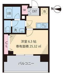 クレストヒル桃ヶ丘(1K/5階)の間取り写真