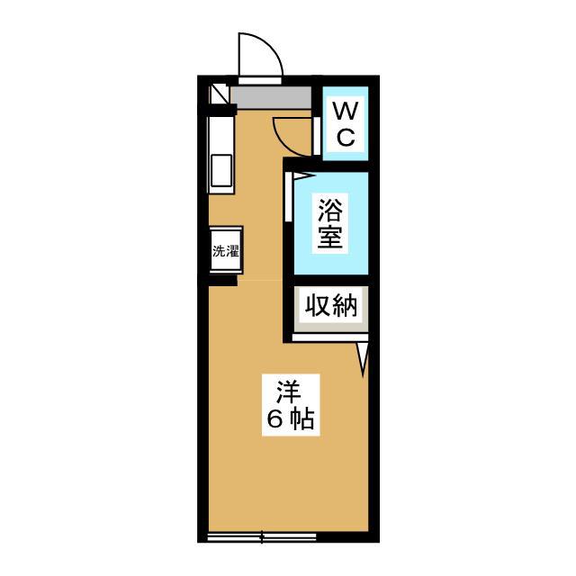 ハイポイント(ワンルーム/1階)の間取り写真
