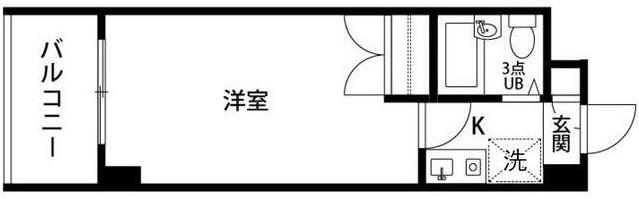 プレンディ淵野辺(1K/4階)の間取り写真
