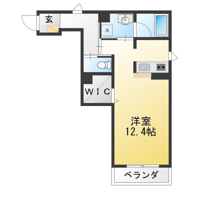 MAISON DE ARBRE(ワンルーム/1階)の間取り写真