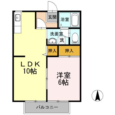 アプローズ関(1LDK/1階)の間取り写真