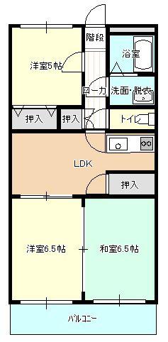 マンションエトワール(3LDK/2階)の間取り写真