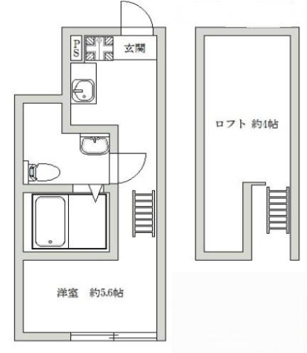 CACHETTE篠崎(ワンルーム/1階)の間取り写真