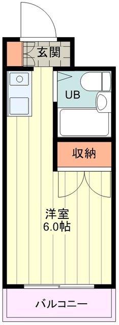 アネックス武蔵台(1K/3階)の間取り写真