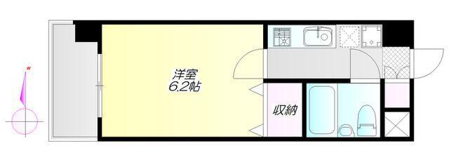 ルネッサンス新宿(1K/9階)の間取り写真