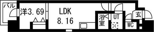 ART TENNOUJI(1LDK/6階)の間取り写真