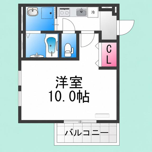 フジパレス百舌鳥本町II番館(1K/2階)の間取り写真