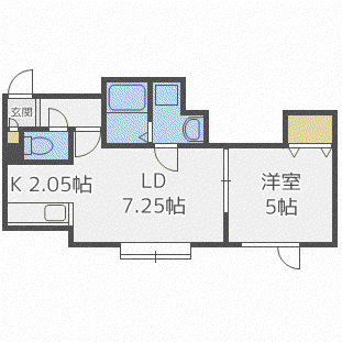 コンフィーネ(1LDK/3階)の間取り写真