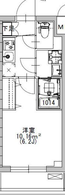 S-RESIDENCE長津田ASIDE(1K/1階)の間取り写真
